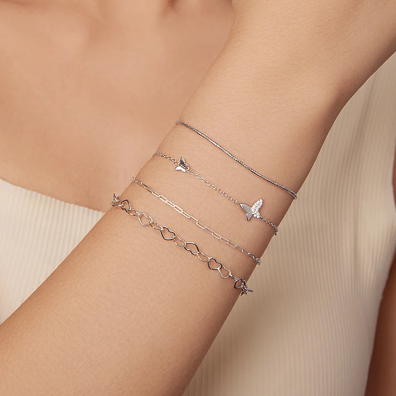 Sterling Silver Symbolic Charm Bracelet