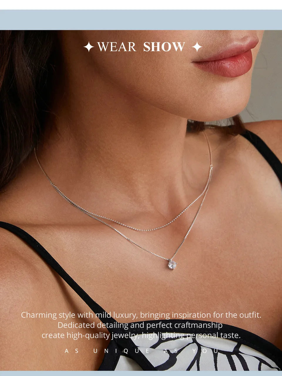 Double Layer Sterling Silver Necklace