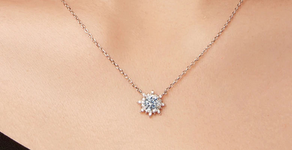 Radiant Sun Moissanite Pendant Necklace