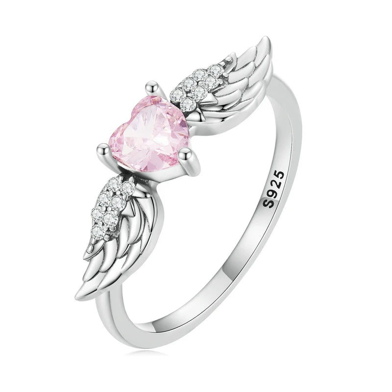 Angel Wing Heart Ring