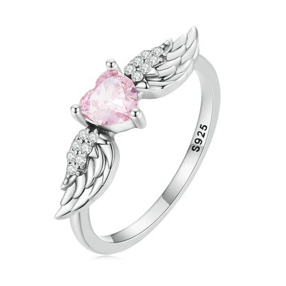 Angel Wing Heart Ring