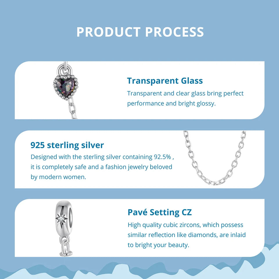 Heart Safety Chain Charm