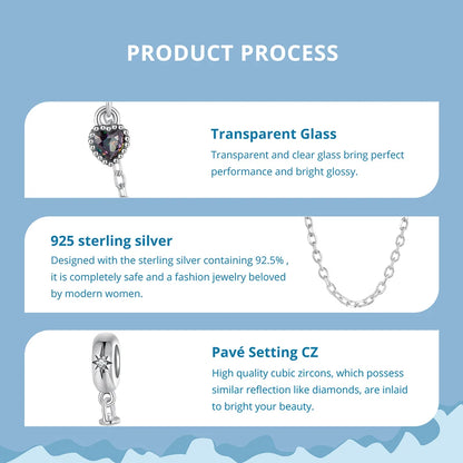 Heart Safety Chain Charm