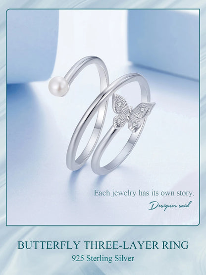 Butterfly Pearl Jewellery Set