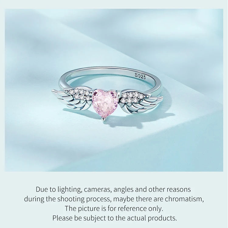 Angel Wing Heart Ring