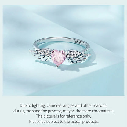Angel Wing Heart Ring