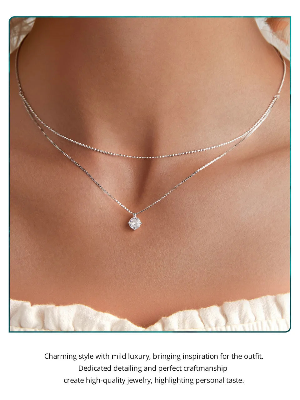 Double Layer Sterling Silver Necklace