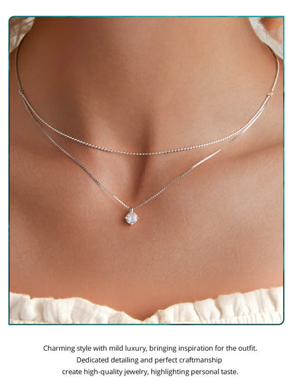 Double Layer Sterling Silver Necklace