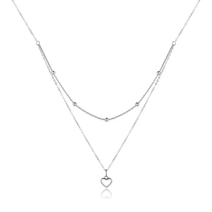 Double Heart Pendant Necklace