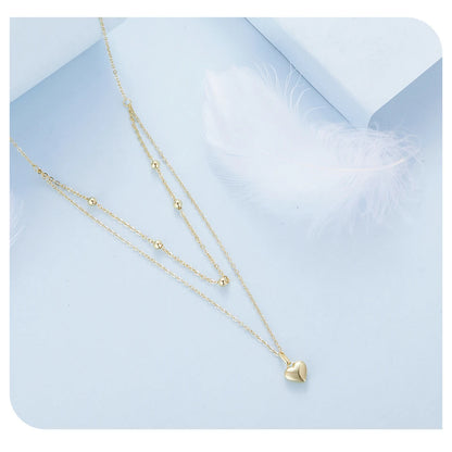 Double Heart Pendant Necklace