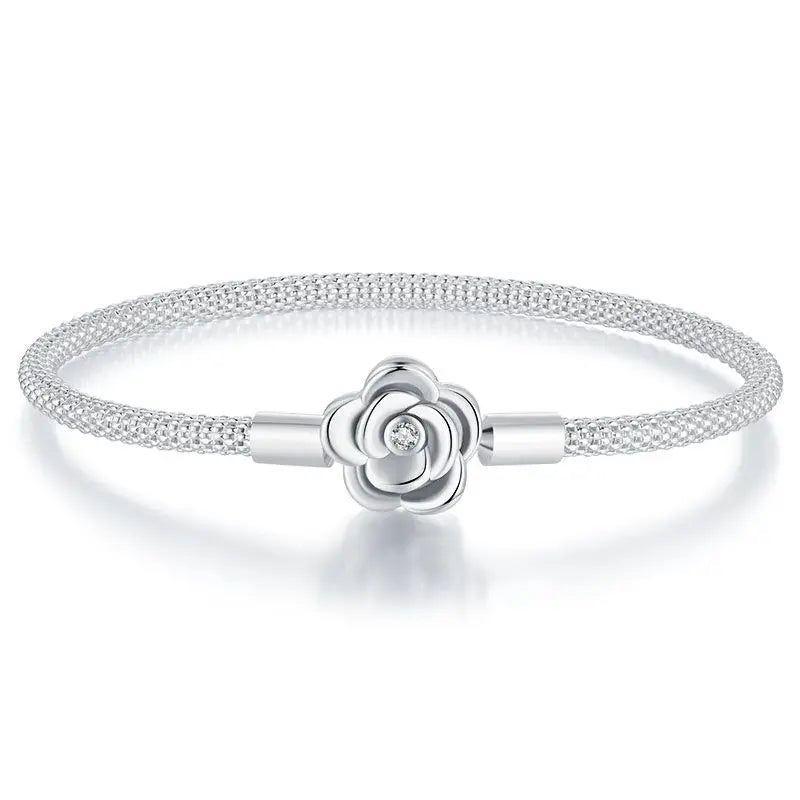 Vintage Rose Heart Bangle