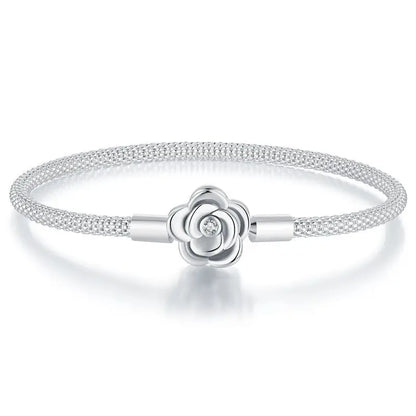 Vintage Rose Heart Bangle